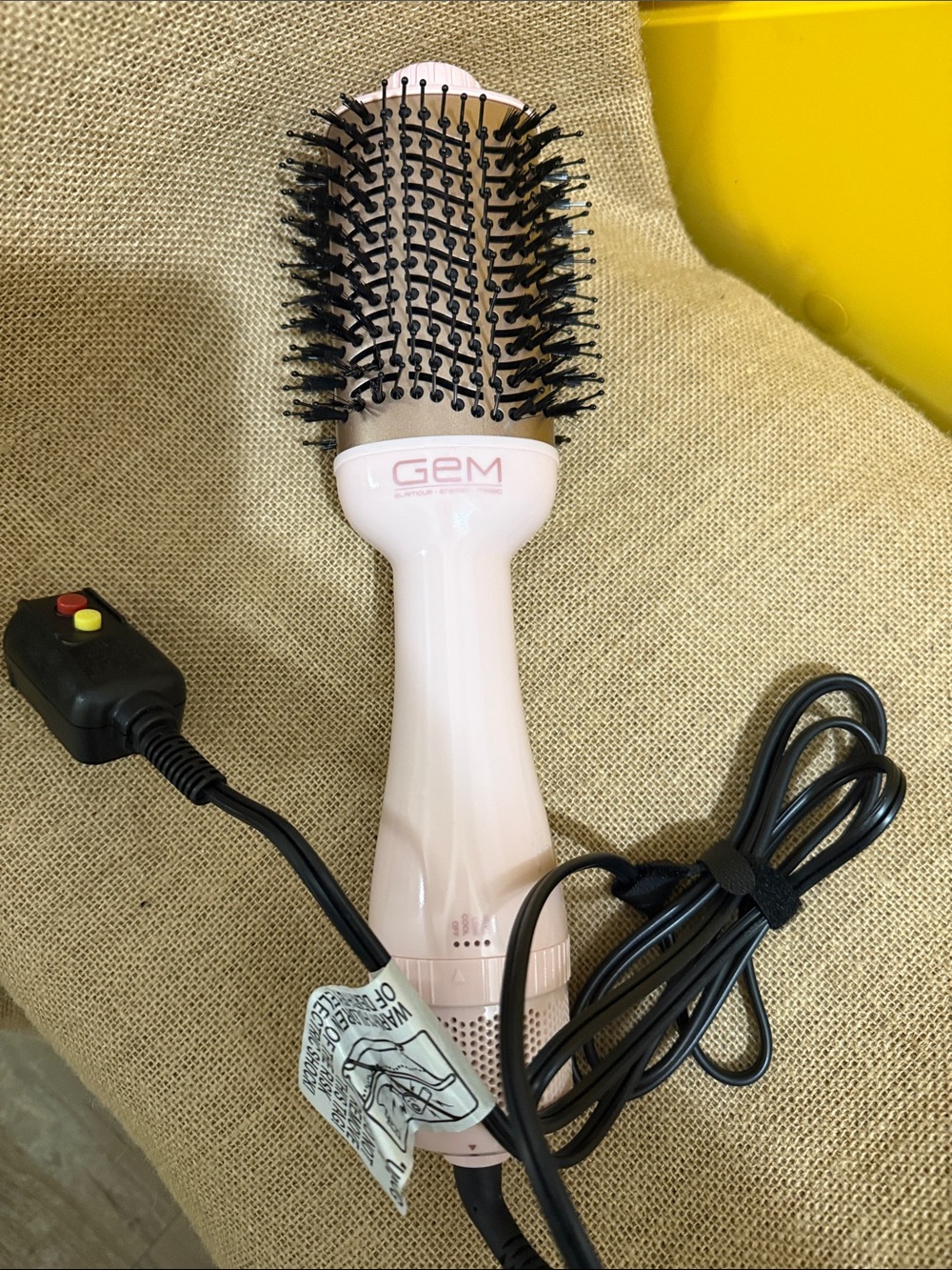 Pink Hot Air Round Brush Styler - Smooth Volume & Shine